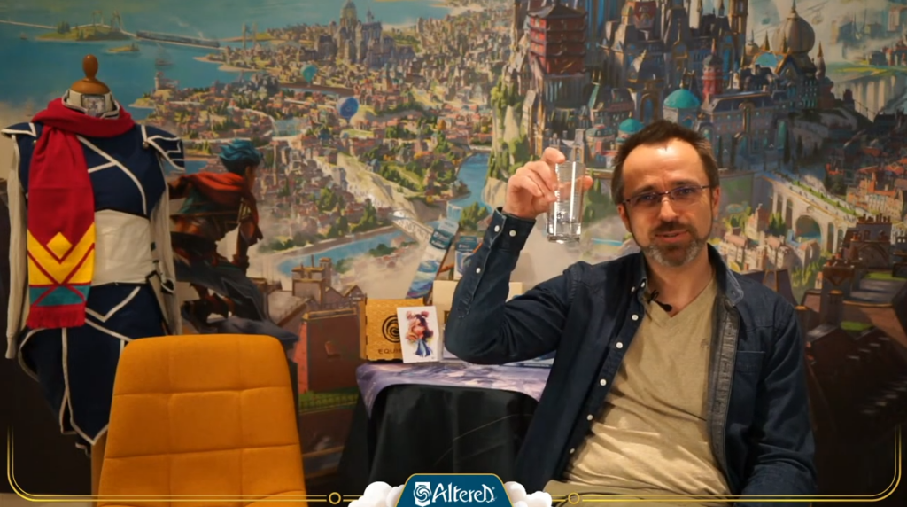 "Santé!" Eric Dieulangard, chief marketing officer for Equinox, doesn't have much to share for world tournament news, so he toasts to our good health instead.